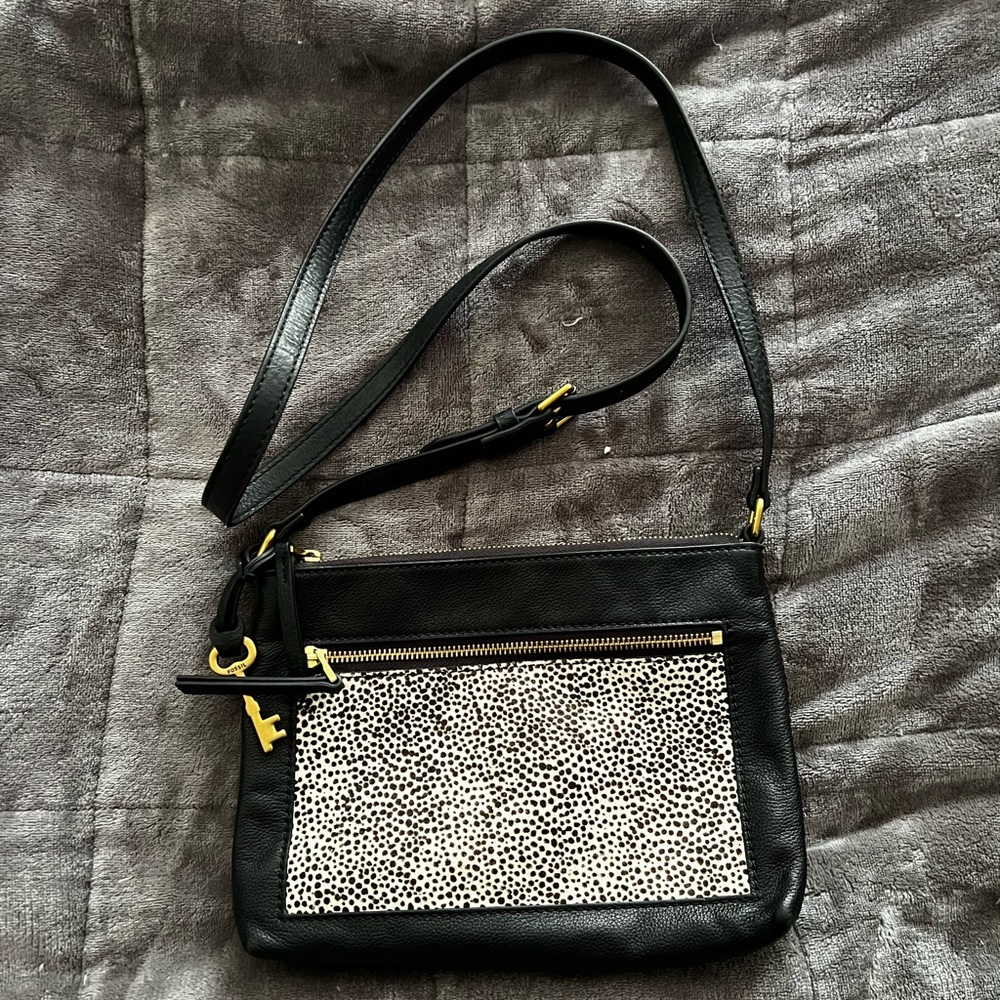 Fossil Animal Print Fiona Crossbody